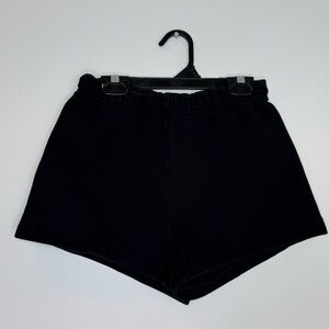 Aritzia Tna Cozy Fleece Perfect Micro Lounge Shorts in Black Size 2XS
